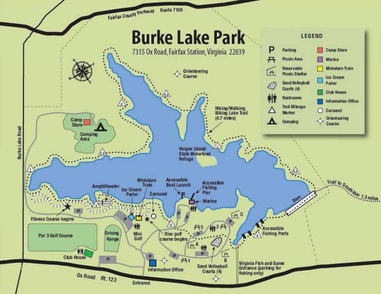burke lake map